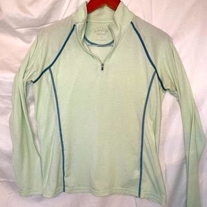 Orvis Pale Lime Athleisure Trout Bum Half Zip Jacket